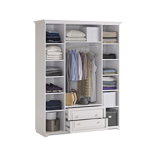 Шкаф 4-створчатый Белла белый/джелато софт