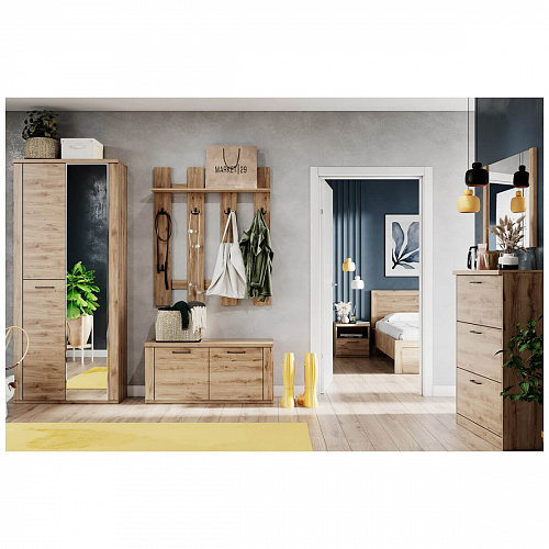 Тумба для обуви DOORSET 3D Дуб наварра