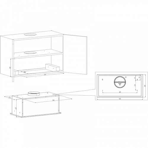 Встраиваемая вытяжка KUPPERSBERG INPUSH 60 W