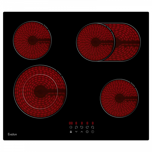 Встраиваемая варочная панель электрическая EVELUX HEV 642 B Встраиваемая варочная панель электрическая EVELUX HEV 642 B