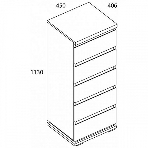 Комод LIMA 5S Персидский жемчуг/Мадура