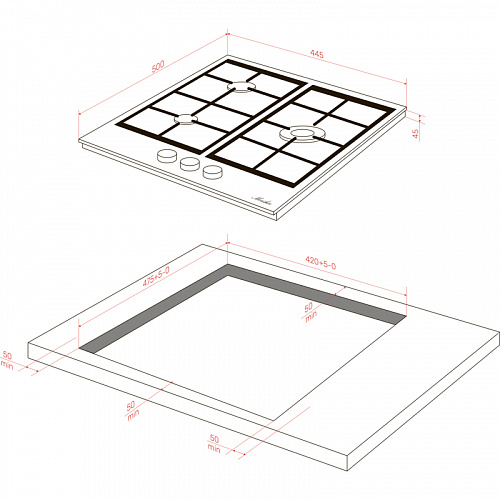Варочная поверхность MONSHER MSG 43 Acier