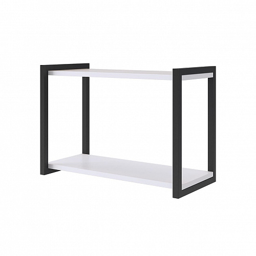 Полка Юниор белое дерево/черный муар