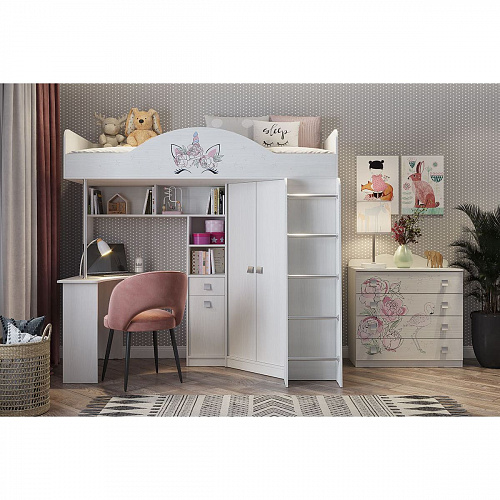 Набор детской мебели Фэнтези 2 белый рамух