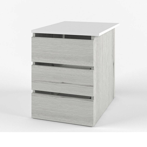 Тумба вставная в шкаф НьюТон Грэй Дуб Эльза/Белый Лофт