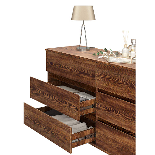 Комод НК DIEGO 6 ящиков Каштан