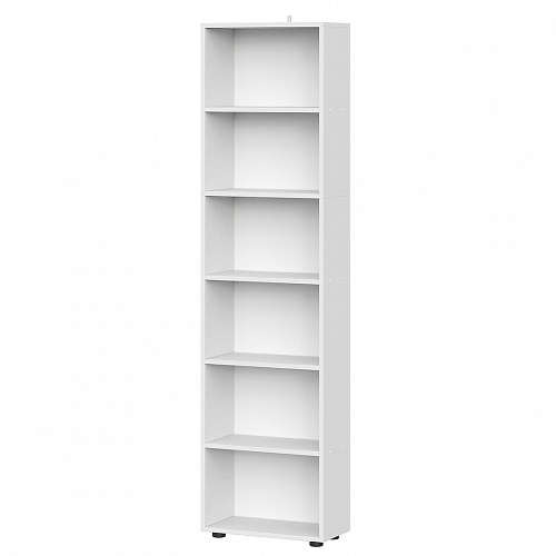 Стеллаж Токио с полками Белый текстурный