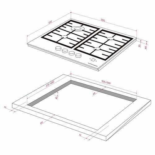 Варочная поверхность Kuppersberg FG 68 B