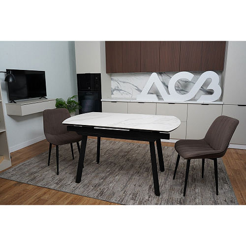 Стол обеденный керамический Барон Белый