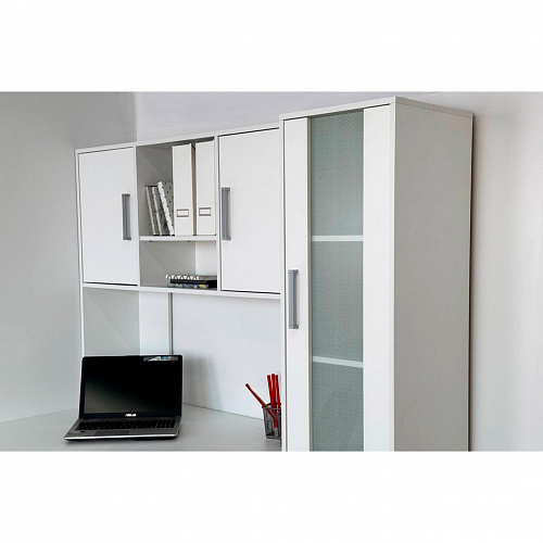 Стеллаж Лайт-2 белый/белый