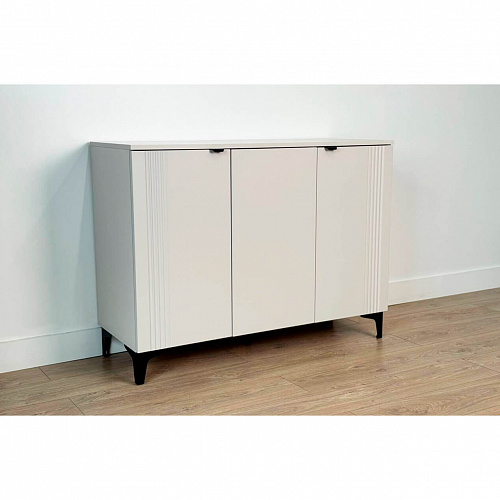 Комод Рич 3 кашемир/фрапучино матовый/черный