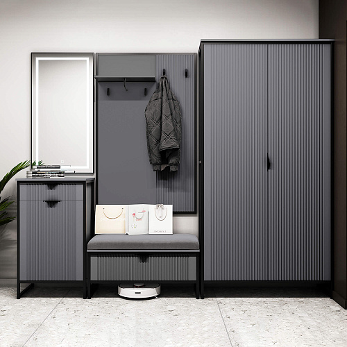 Прихожая Нора Металл Бруклин/Графит