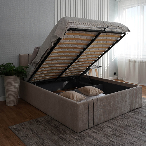 Кровать с подъемным механизмом Леванте 1,6 Бежевый