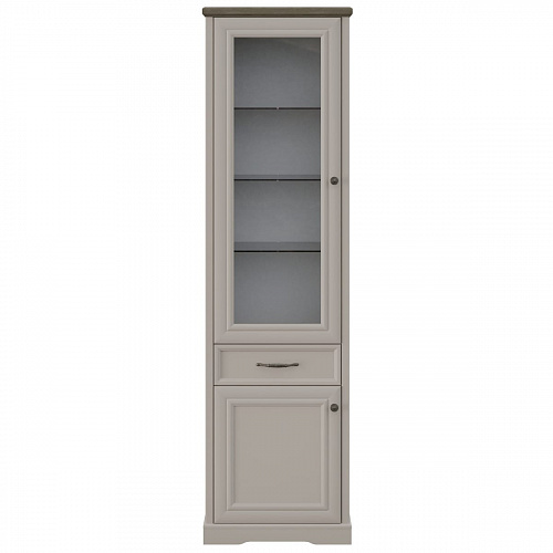 Шкаф с витриной TOSCANA NEW 1V1D1S Персидский жемчуг/Каньон