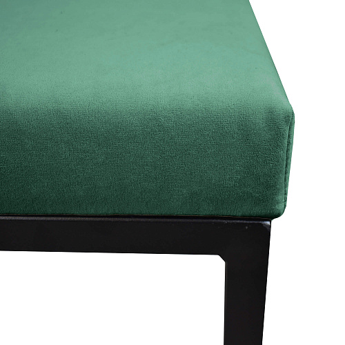 Банкетка Тайм черный муар/Катания Изумруд