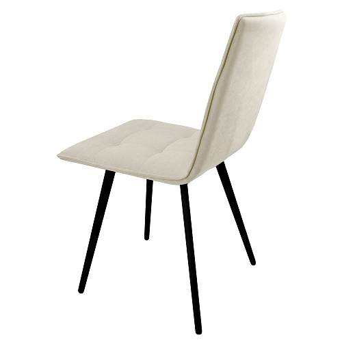 Стул Рица Лофт черный муар/Катания Айвори