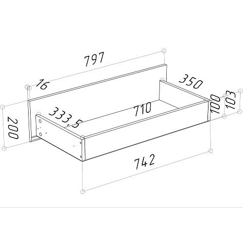 Комод НК DIEGO 4 ящика Кашемир
