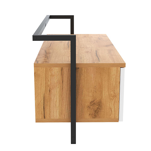 Консоль навесная лофт DQ SITI дуб вотан/белый