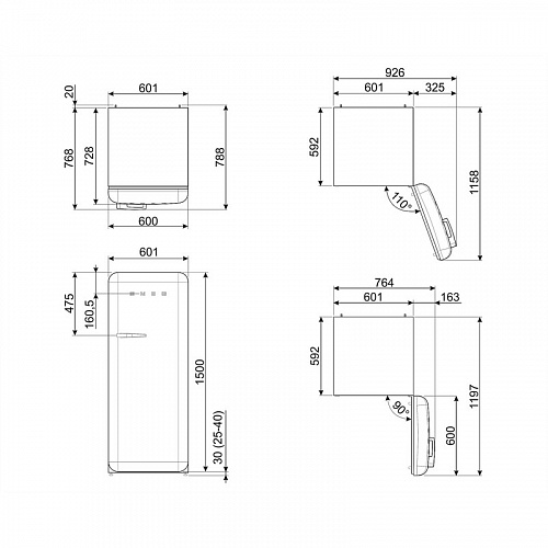 Холодильник SMEG FAB28RPG6