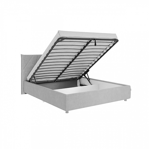 Кровать с подъемным механизмом Бест 160х200 графит (велюр)