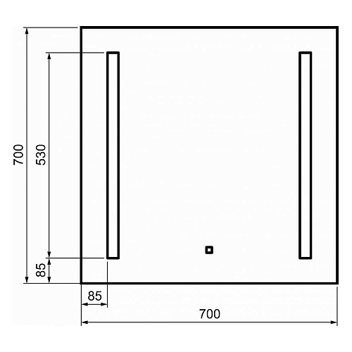Зеркало Good Light-2 700х700 с подсветкой Домино