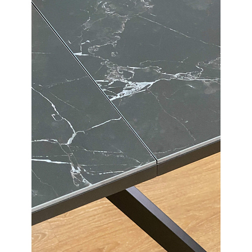 Стол обеденный Kenner DO1200 черный/керамика мрамор черный