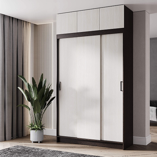 Шкаф-купе БРУНО 1 антресолью Венге/Лоредо