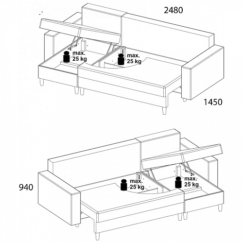Диван угловой CARMEN SOFT DREAM 3