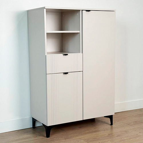 Комод Рич 2 кашемир/фрапучино матовый/черный