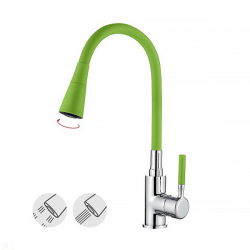 Смеситель для кухни Accona A9890K-1 Зеленый/Хром