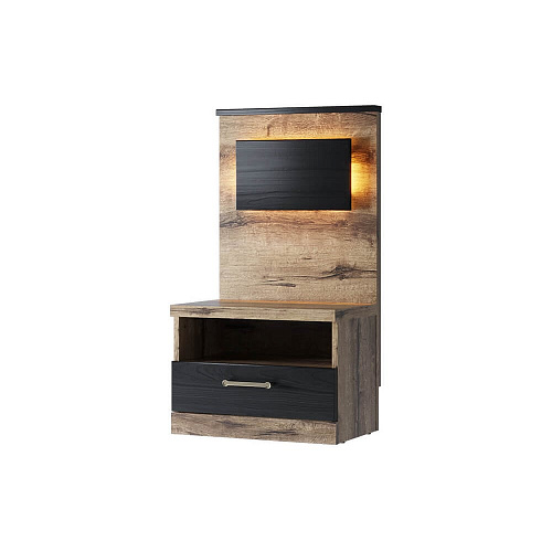 Тумба прикроватная JAGGER 1S Дуб монастырский/Черный