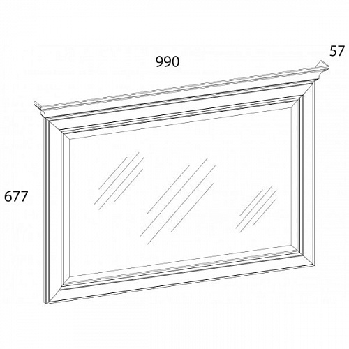 Зеркало навесное MONAKO 90 Сосна винтаж/дуб анкона
