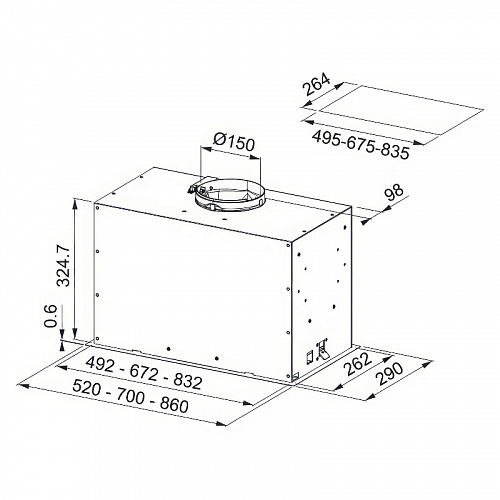 Вытяжка Franke FBFP BK MATT A52 KL 305.0665.391