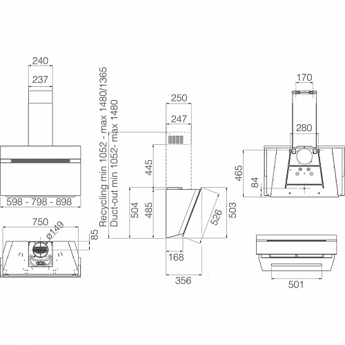Вытяжка ELICA NEAT @ BL/A/90-PRF0199536