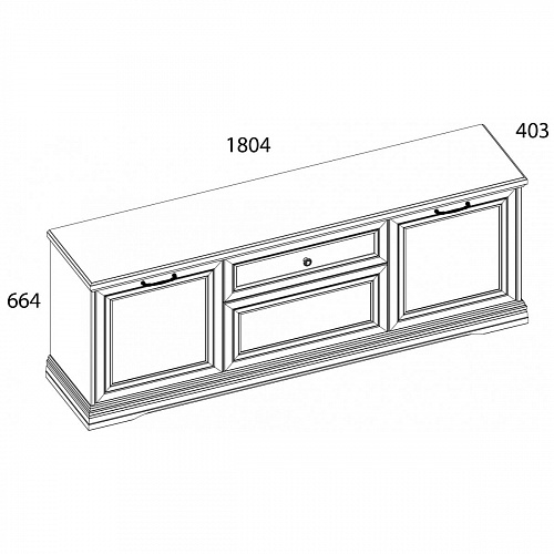 Тумба RTV VALENCIA 3D1S Серый