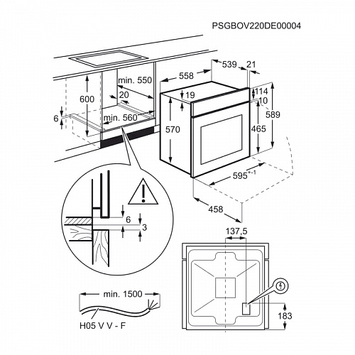 Встраиваемый духовой шкаф Electrolux EOF5H50BX