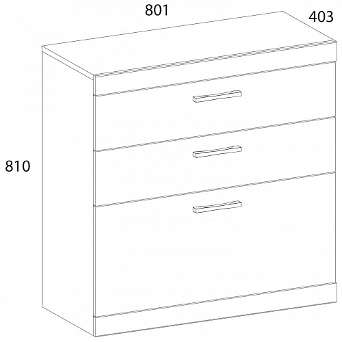 Комод 3S OSKAR дуб Санремо