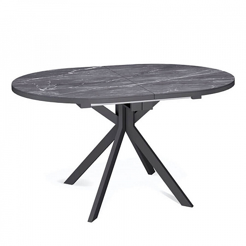 Стол обеденный Kenner DO1200 черный/керамика мрамор черный