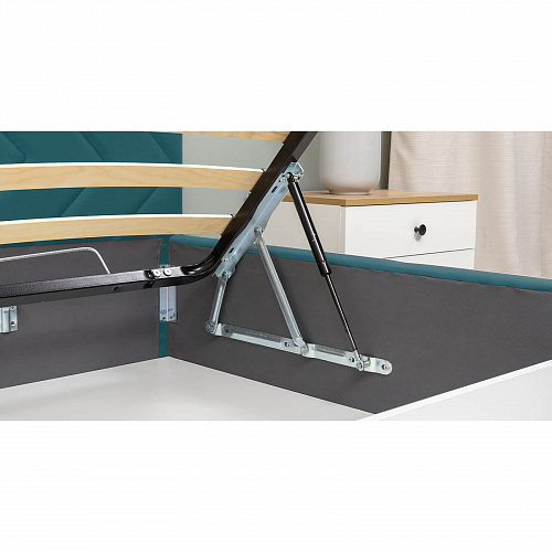 Кровать с подъемным механизмом Милана 1800х2000 Tenerife izumrud (сине-зелёный)