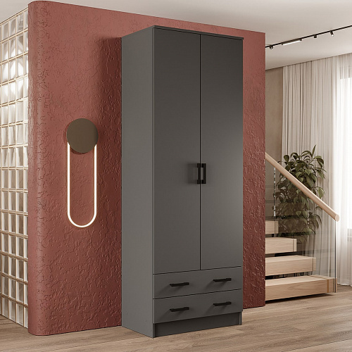 Шкаф Дуэт платяной Графит