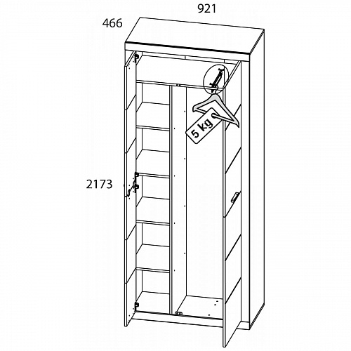 Набор детской мебели OSKAR дуб Санремо
