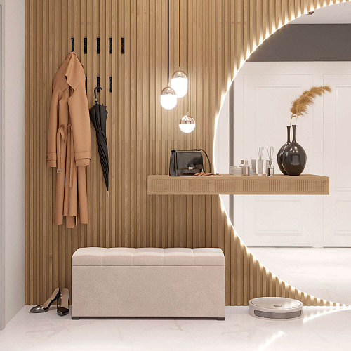 Тумба NOVEL 1000(М22) Велюр Бежевый