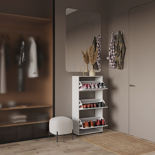 Тумба для обуви НК MOON 3 ящика Белый