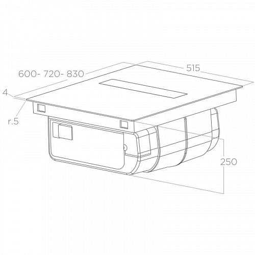 Индукционная варочная панель с вытяжкой Elica NIKOLATESLA VELVET BL/A/60-PRF0196869