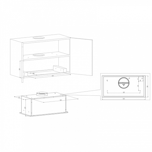 Встраиваемая вытяжка Kuppersberg INPUSH 60 B
