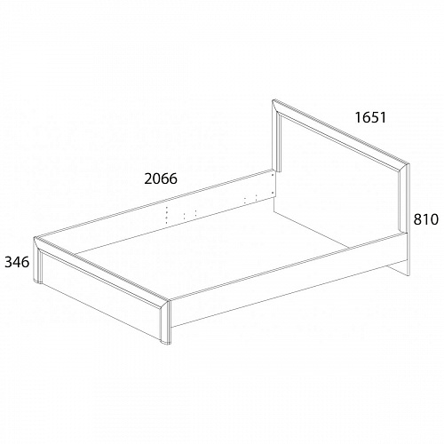Кровать 160 OLIVIA Вудлайн крем/дуб анкона