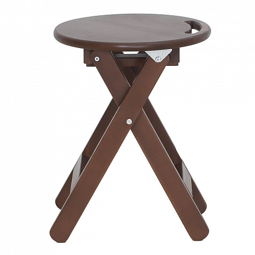 Табурет складной с ручкой Орех