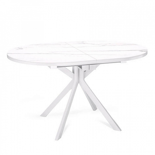 Стол обеденный Kenner DO1200 белый/керамика мрамор белый