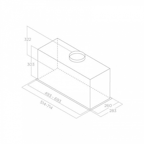 Встраиваемая вытяжка ELICA LANE SENSOR @ BLMAT/A/52-PRF0188472A