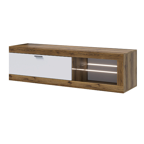 Гостиная ПРАГА №4 Дуб делано/Белый гладкий